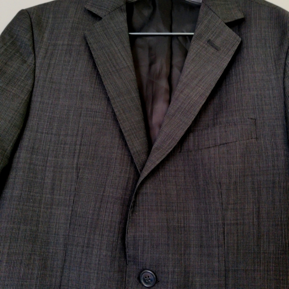 Le Chateau Segal Collection Suit Jacket Mens 38 Grey Made In Italy NWT 100% Wool - Picture 3 of 9